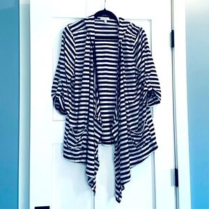 243. Fashion Bug hooded striped cardigan - One Size
